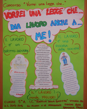 Vorrei una legge che..." a. s. 2013-2014, visita all'Istituto Comprensivo "Portella della Ginestra", scuola Primaria di Vittoria (RG)